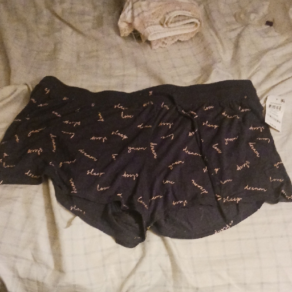 Jenni Black Shorts with Pink Script